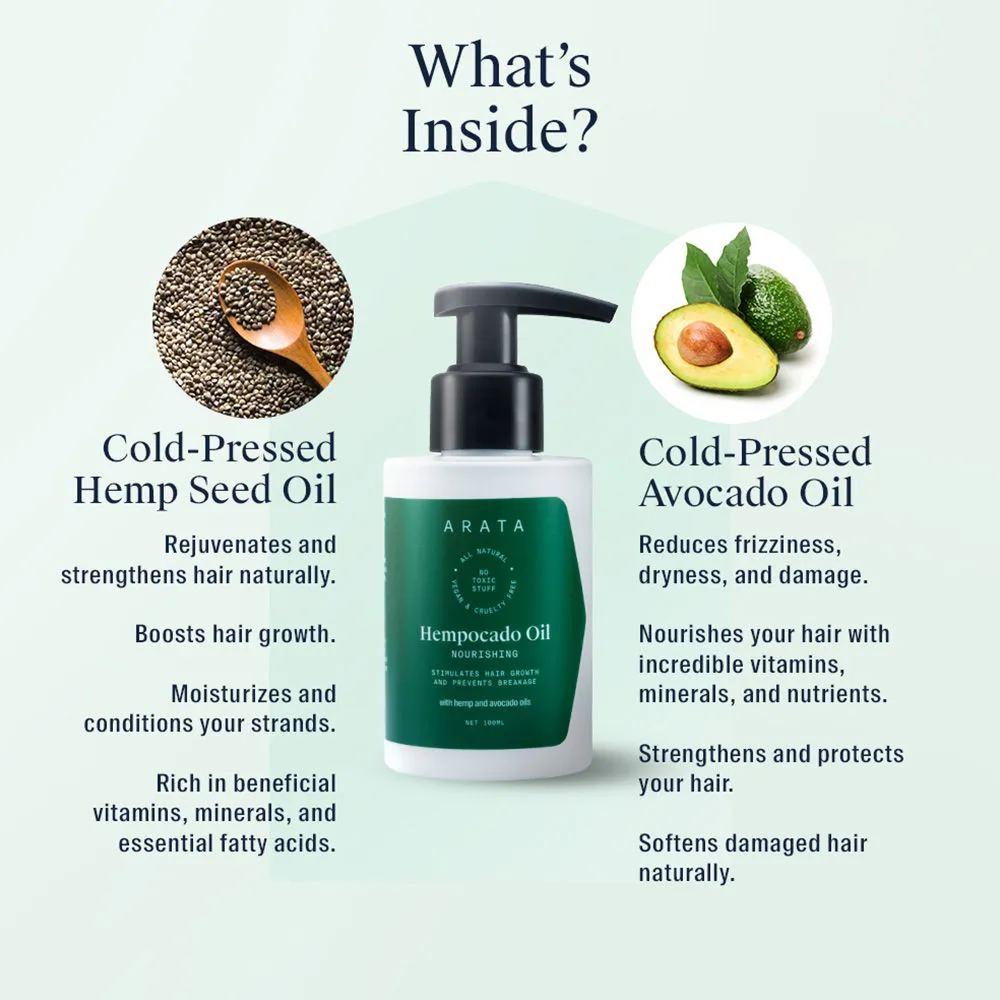 Arata Hempocado Oil – Nourishing Hair Oil with Hemp & Avocado - Image 6