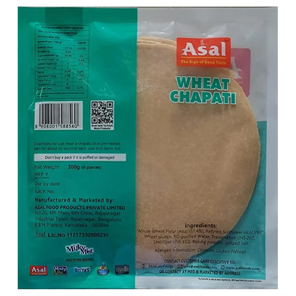 Asal Wheat Chapathi - Soft, Tasty & Highly Nutritious, Just Heat - Image 2