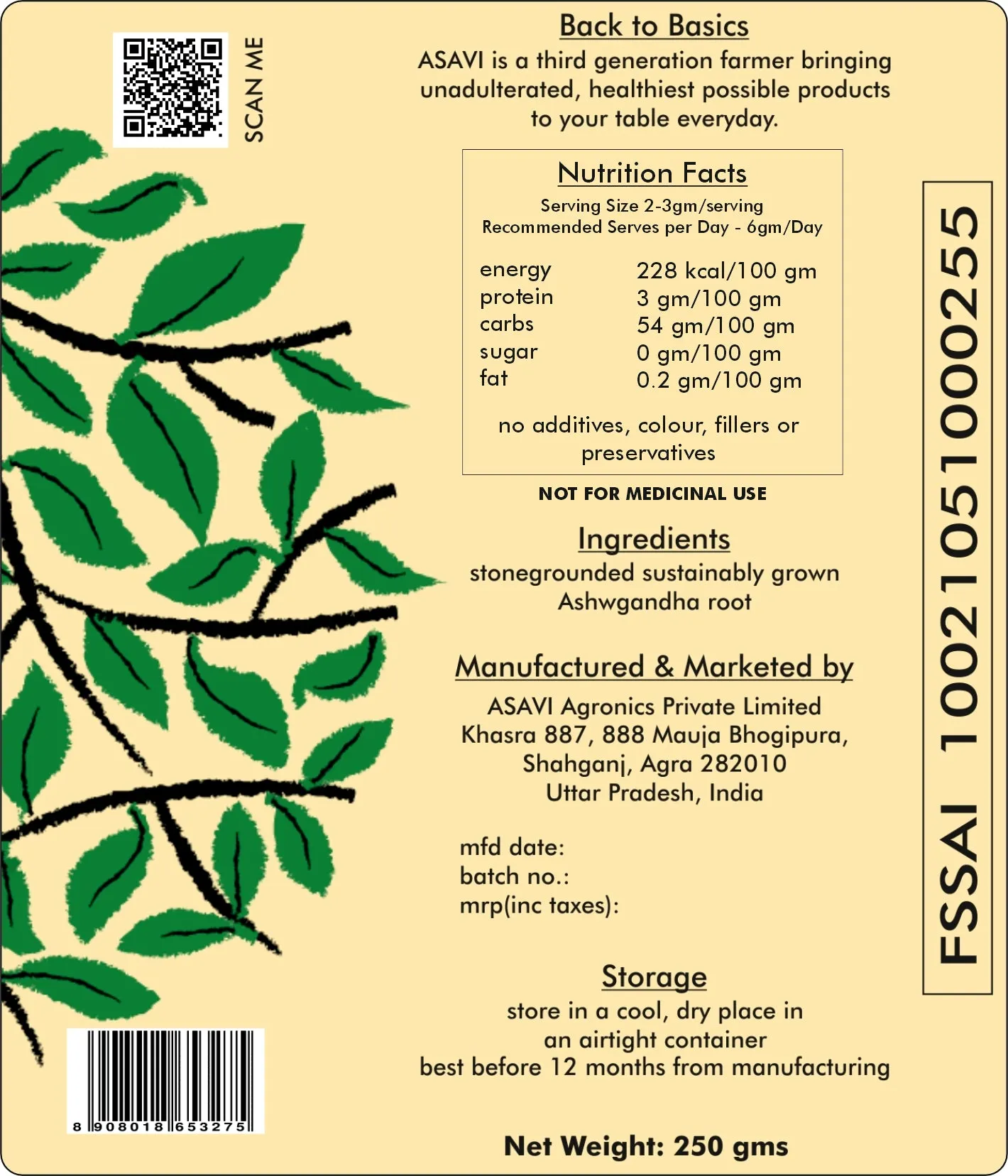 Asavi Stonemade Ashwagandha Powder - Image 3