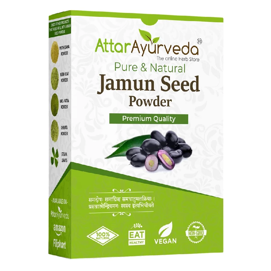 Attar Ayurveda Jamun Seed Powder for Diabetes Attar Ayurveda Jamun Seed Powder for Diabetes-Pack Size-250 g