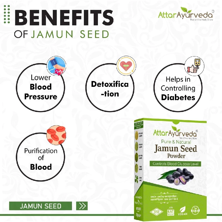 Attar Ayurveda Jamun Seed Powder for Diabetes - Image 4