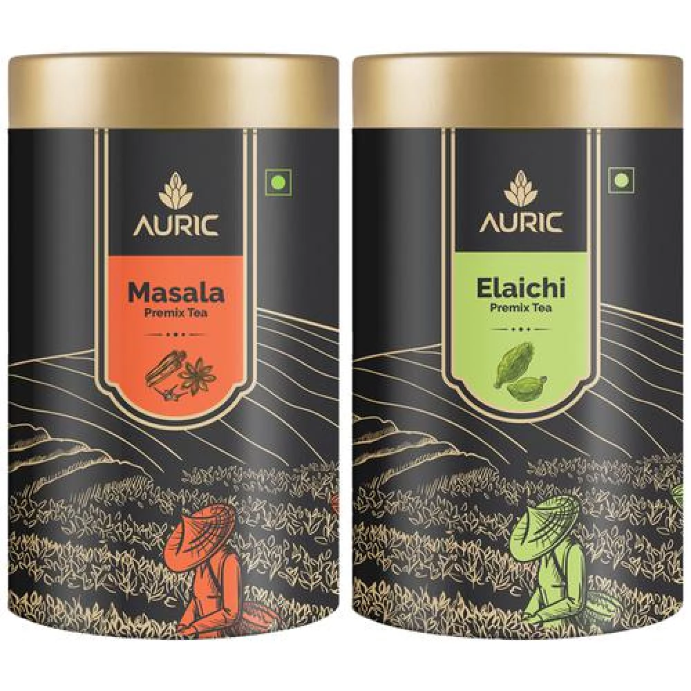 Auric Premix Tea - Elaichi & Masala Auric Premix Tea - Elaichi & Masala--2 pcs (160 g each)