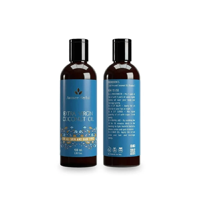 Avimee Herbal Extra Virgin Coconut Oil Avimee Herbal Extra Virgin Coconut Oil-Pack Size-100 ml