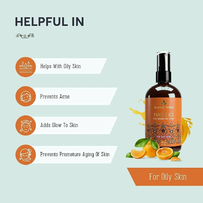 Avimee Herbal Narangi Pure Orange Peel Water For Oily Skin - Image 3