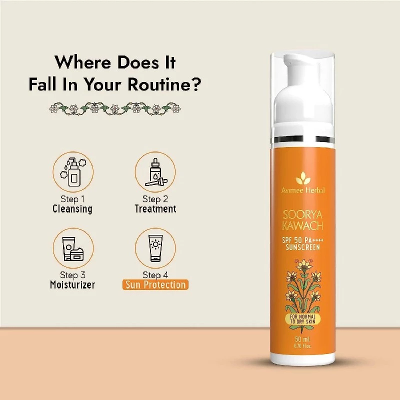 Avimee Herbal Soorya Kawach Sunscreen SPF 50 PA++++ - Image 4