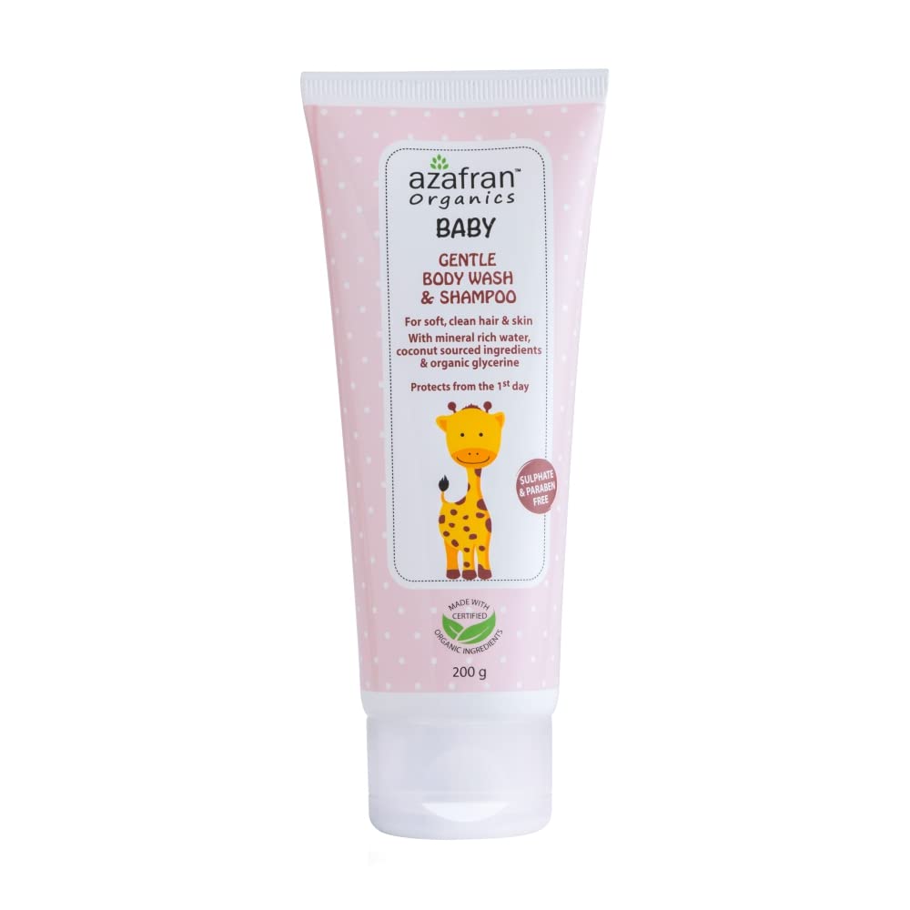 Azafran Organics Baby Gentle Body wash and Shampoo