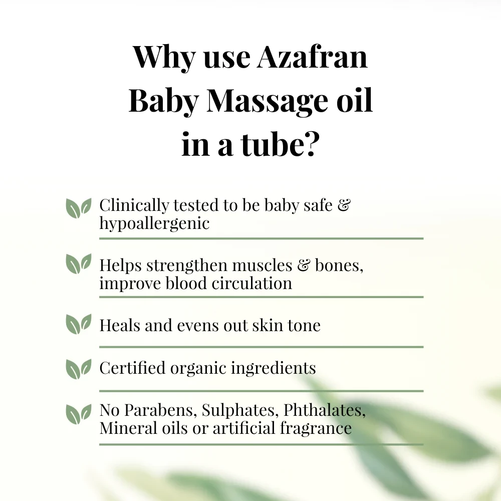 Azafran Organics Baby Massage Oil In A Tube - Image 2