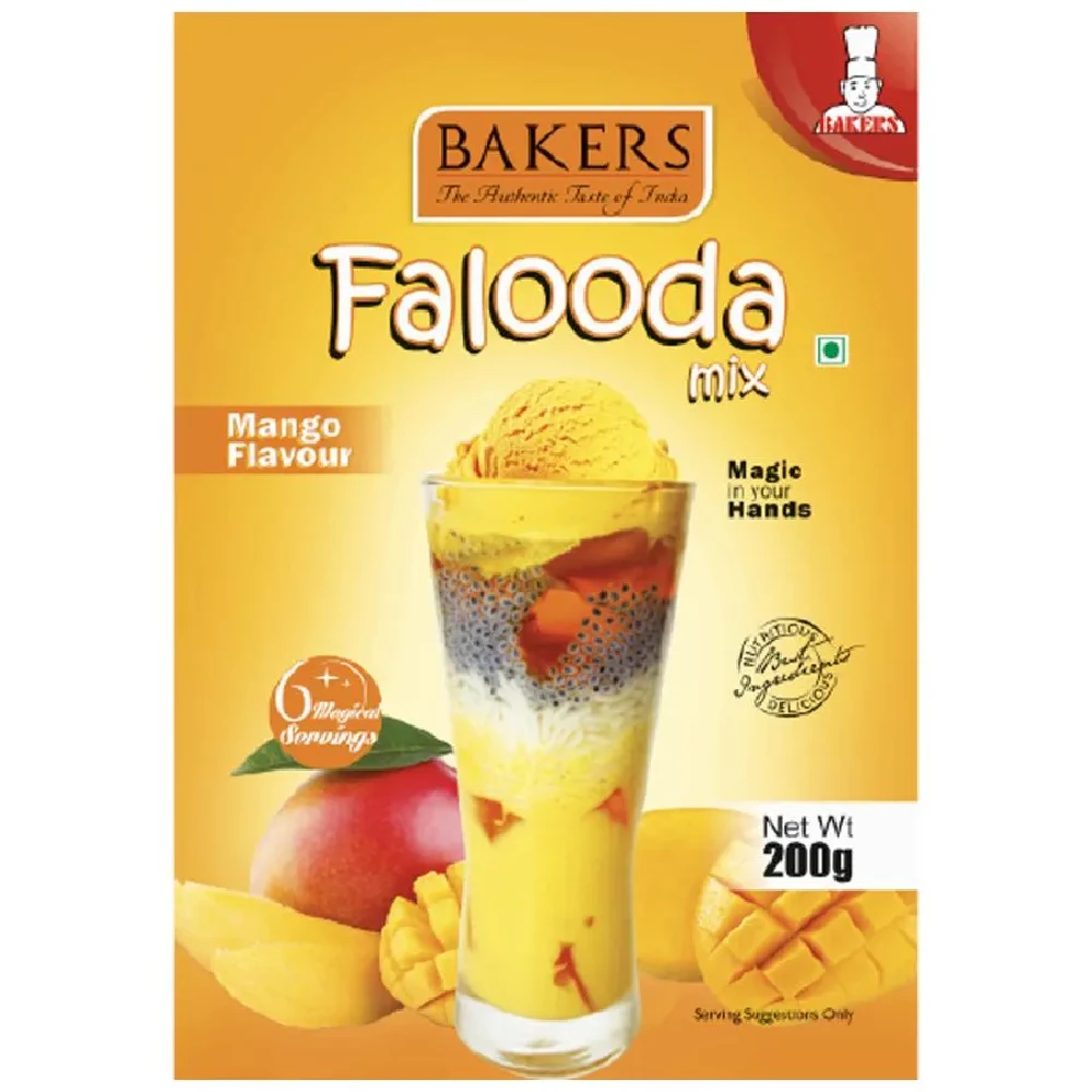 BAKERS Falooda Mix - Mango Flavour BAKERS Falooda Mix - Mango Flavour--200 g Box