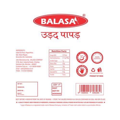 BALASA Papad - Udad Dal - Image 2