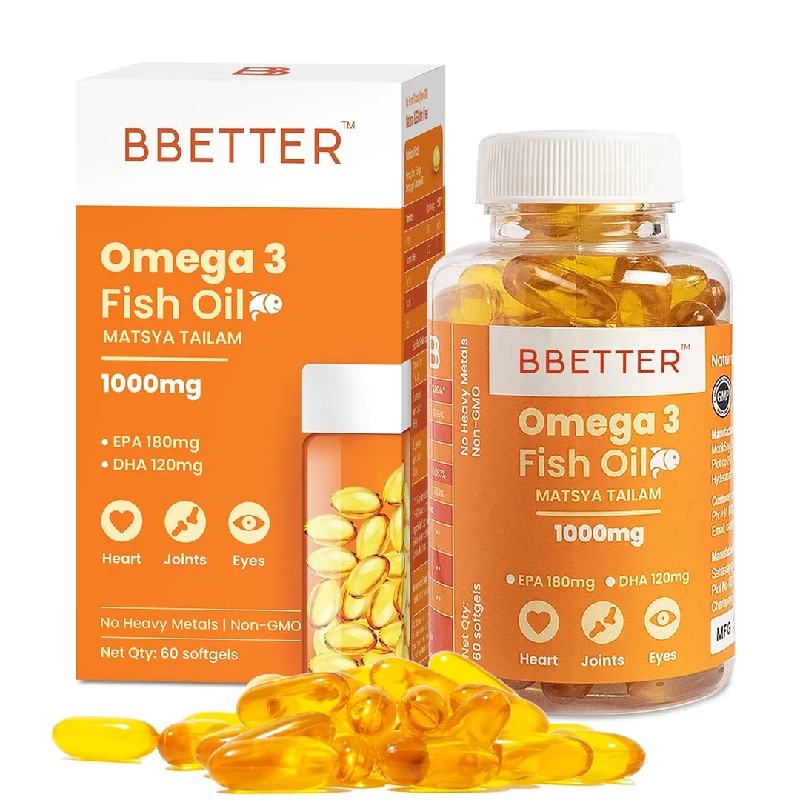 Bbetter Omega 3 Fish Oil Capsules for Women & Men - Image 1