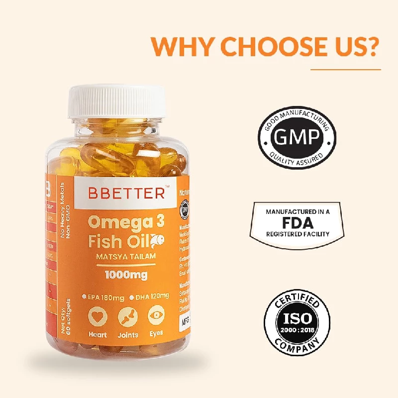 Bbetter Omega 3 Fish Oil Capsules for Women & Men - Image 5