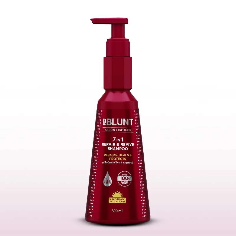 BBLUNT 7 in 1 Repair & Revive Shampoo BBLUNT 7 in 1 Repair & Revive Shampoo-Pack Size-300 ml