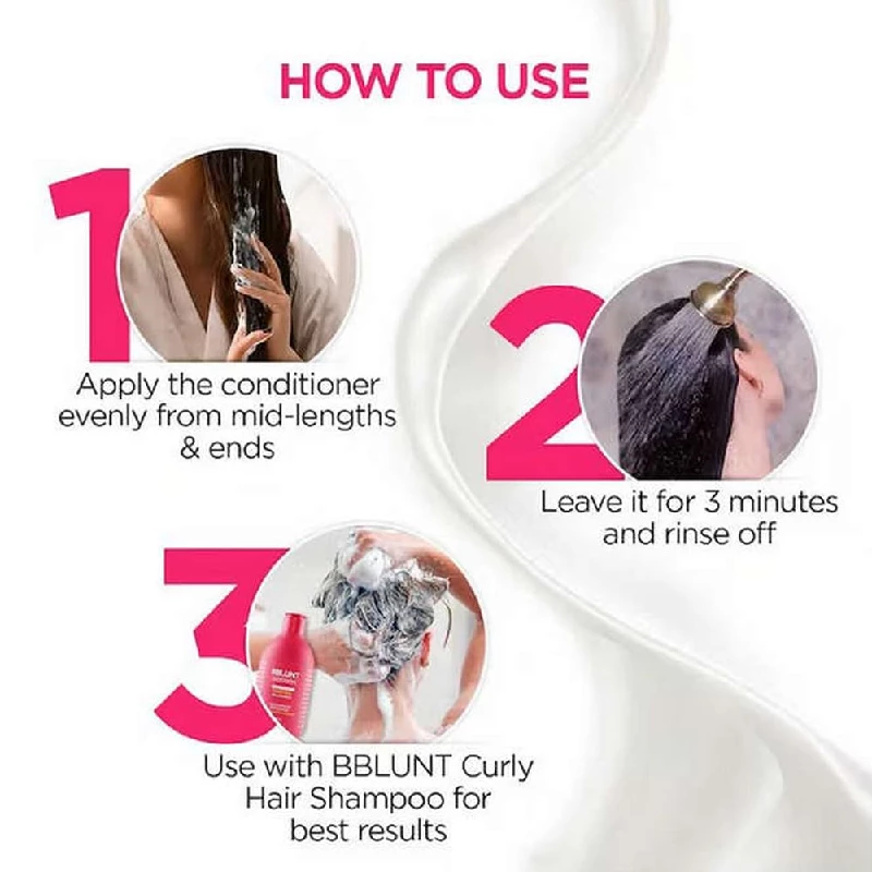 BBLUNT Curly Hair Conditioner with Coconut Water & Jojoba Oil - Image 4