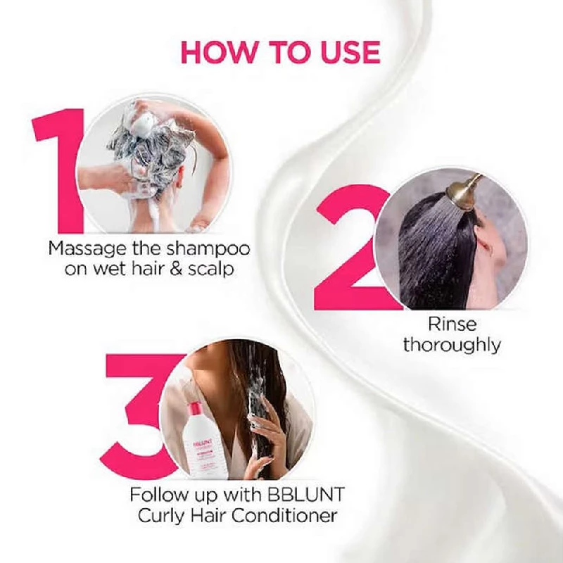 BBLUNT Curly Hair Shampoo with Coconut Water & Jojoba Oil - Image 4