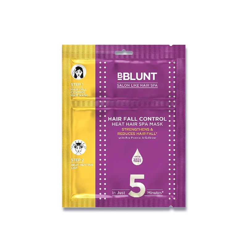 BBLUNT Hair Fall Control Heat Hair Spa Mask with Pea Protein & Caffeine BBLUNT Hair Fall Control Heat Hair Spa Mask with Pea Protein & Caffeine-Pack Size-70 g