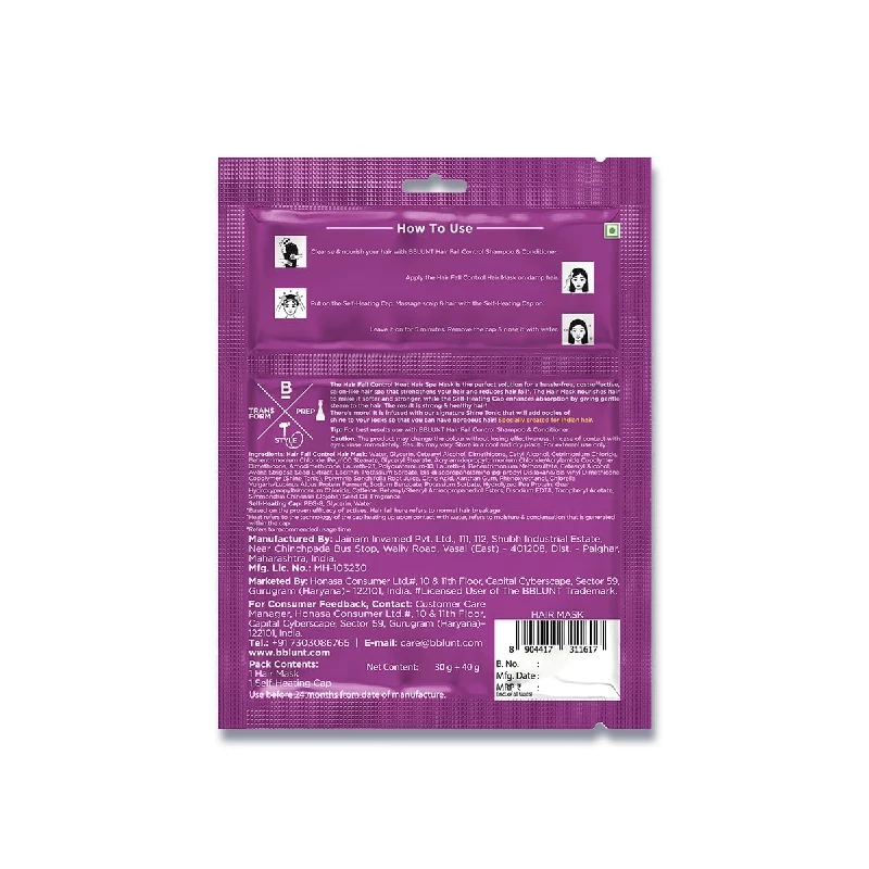 BBLUNT Hair Fall Control Heat Hair Spa Mask with Pea Protein & Caffeine - Image 2