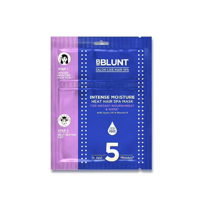 BBLUNT Intense Moisture Heat Hair Spa Mask with Jojoba Oil & Vitamin E BBLUNT Intense Moisture Heat Hair Spa Mask with Jojoba Oil & Vitamin E-Pack Size-70 g