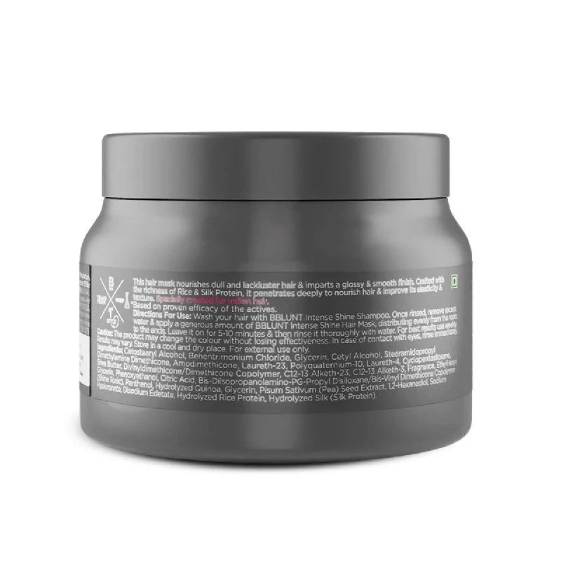 BBLUNT Intense Shine Hair Mask with Rice & Silk Protein - Image 6