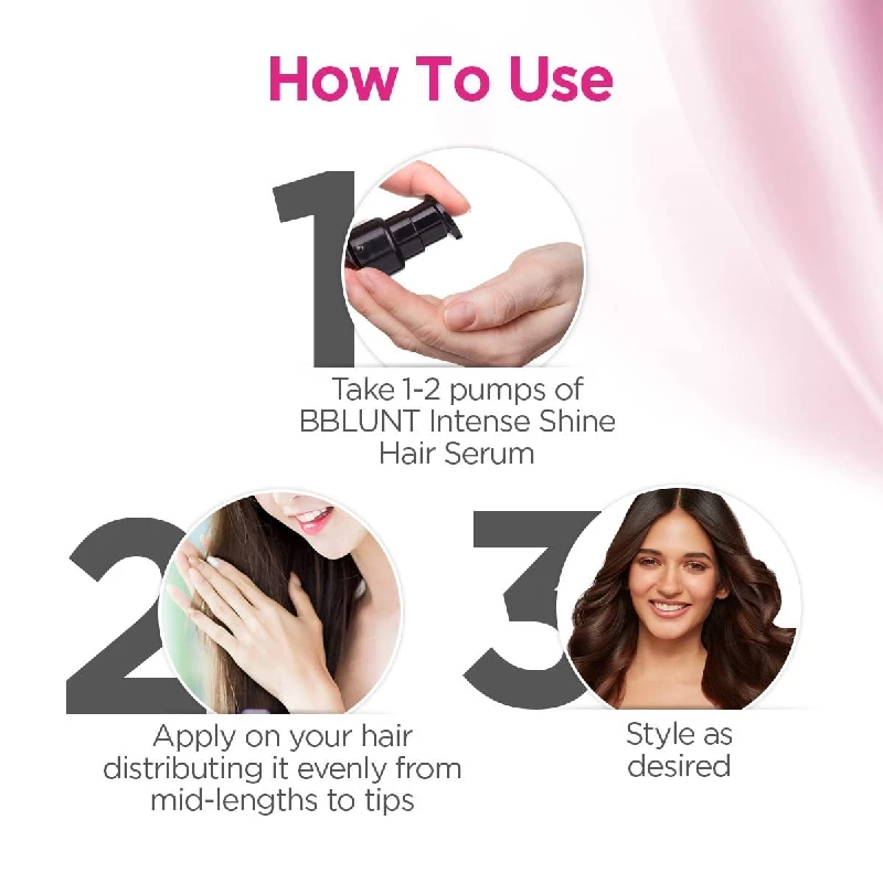 BBLUNT Intense Shine Hair Serum with Rice & Silk Protein for Shinier Hair - Image 5