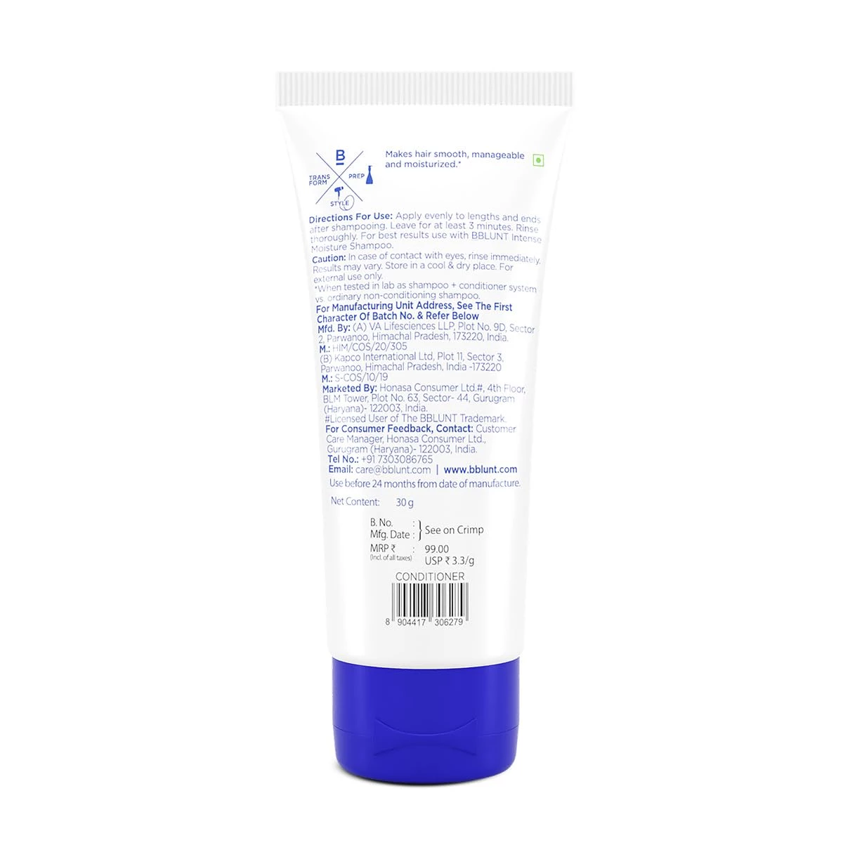 BBLUNT Intense Moisture Conditioner with Vitamin E & Jojoba - Image 11