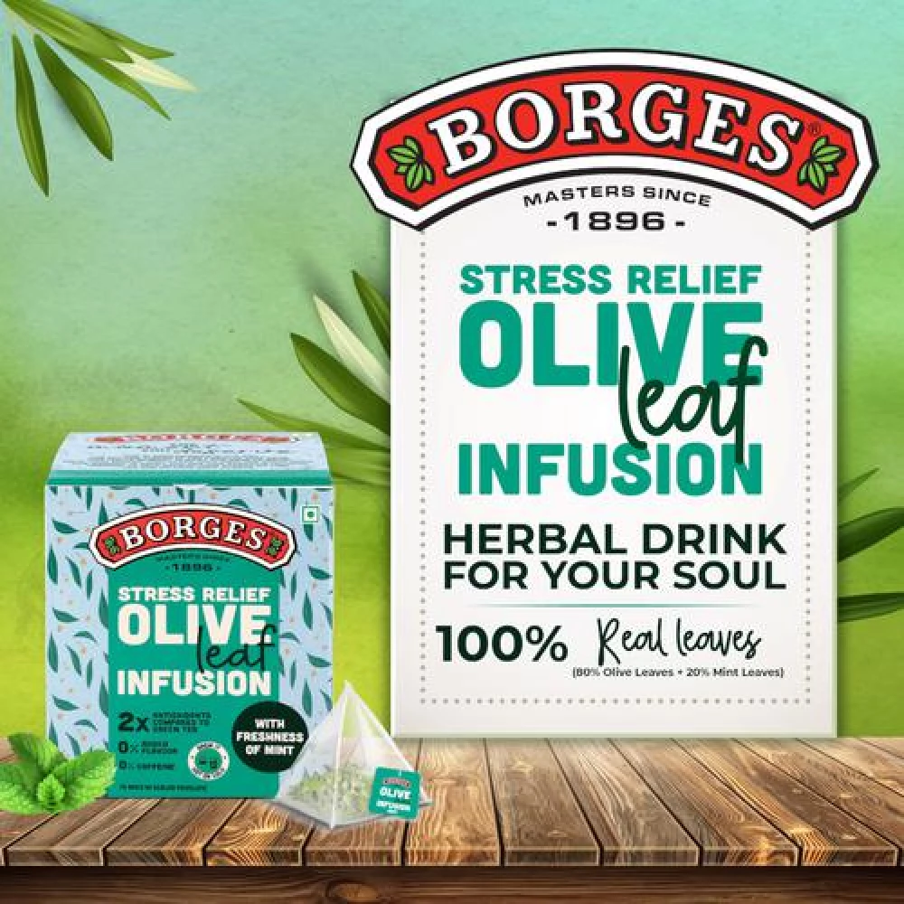 BORGES Olive Leaf Infusion - Olive & Mint Leaves - Image 6