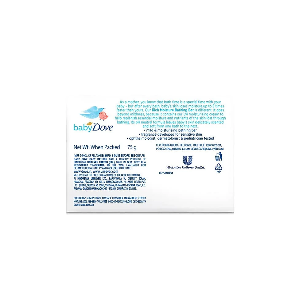 Baby Dove Rich Moisture Bathing Bar - Image 2