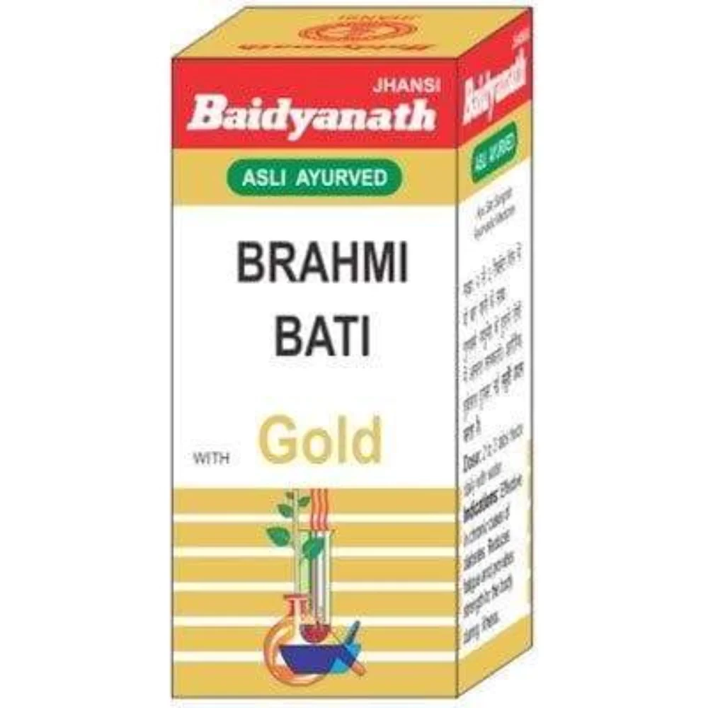 Baidyanath Jhansi Brahmi Bati with Gold - Image 1
