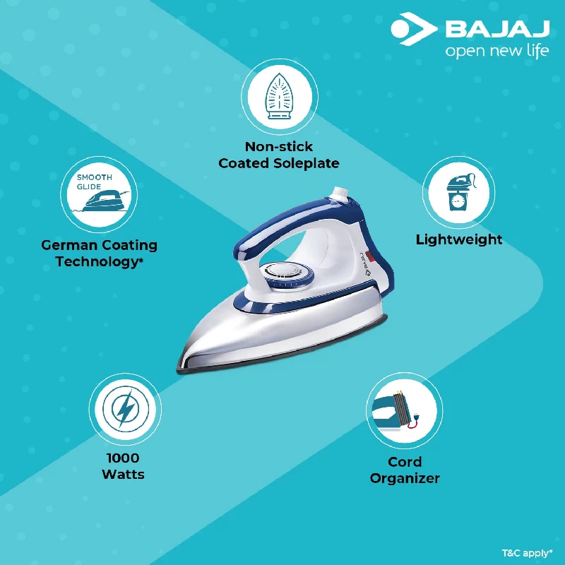 Bajaj Majesty 1000 Watts Dry Iron - Image 3