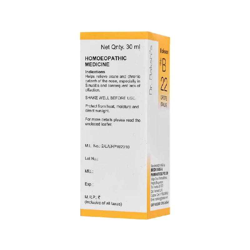Bakson's B22 Sinus Drop - Image 2