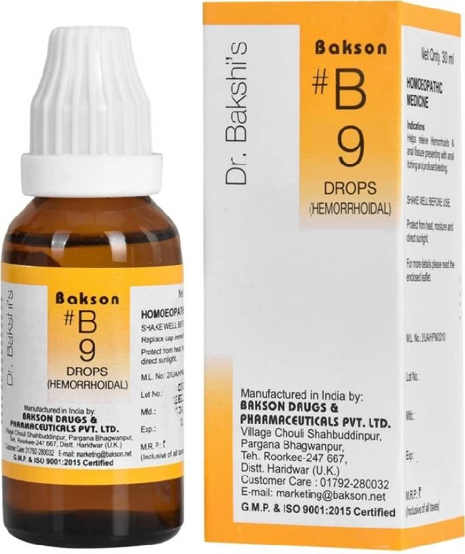 Bakson's B9 Hemorrhoids Drop - Image 1