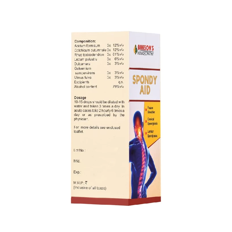 Bakson's Homeopathy Spondy Aid Drop - Image 2