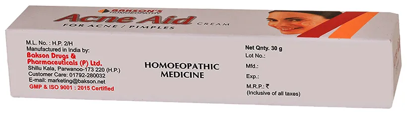 Bakson's Homoeopathy Acne Aid Cream - Image 2