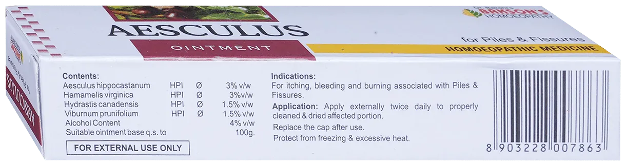 Bakson's Homoeopathy Aesculus Ointment - Image 3