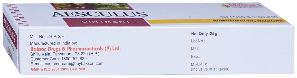 Bakson's Homoeopathy Aesculus Ointment - Image 4