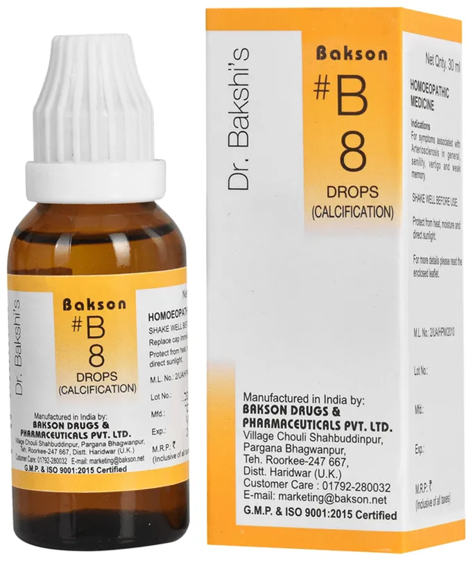 Bakson's Homoeopathy B8 Calcification Drop