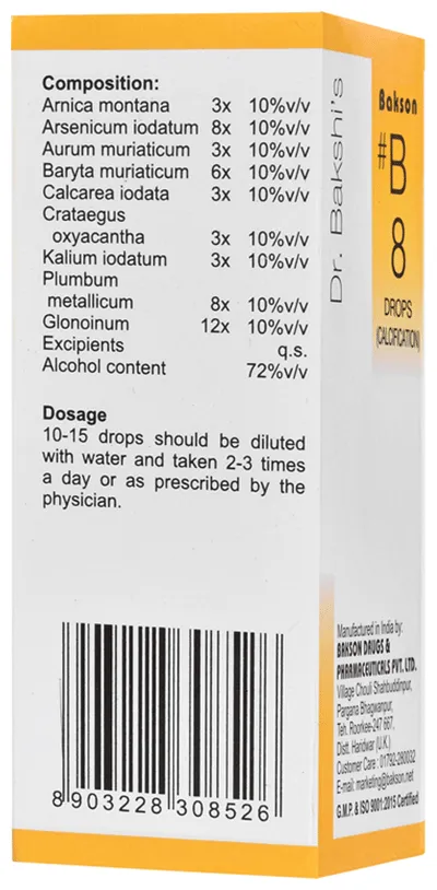 Bakson's Homoeopathy B8 Calcification Drop - Image 3