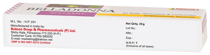 Bakson's Homoeopathy Belladonna Ointment - Image 3