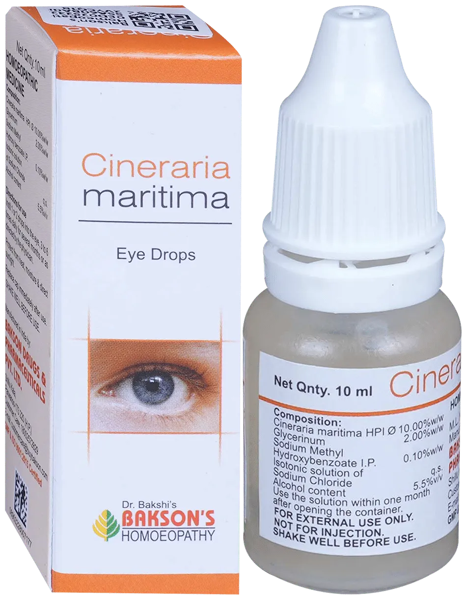 Bakson's Homoeopathy Cineraria Maritima Eye Drop