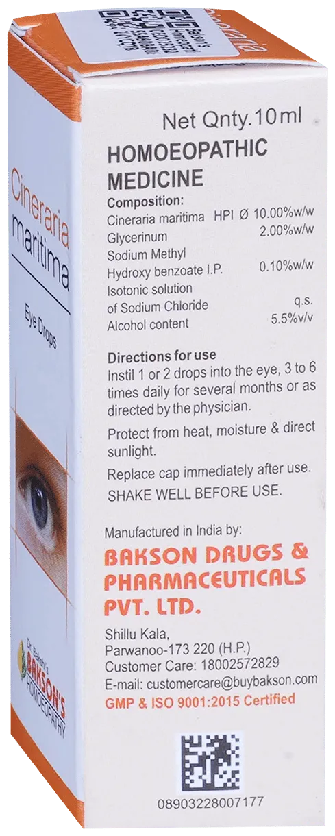 Bakson's Homoeopathy Cineraria Maritima Eye Drop - Image 4