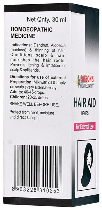 Bakson's Homoeopathy Hair Aid Drop for External Use - Image 3