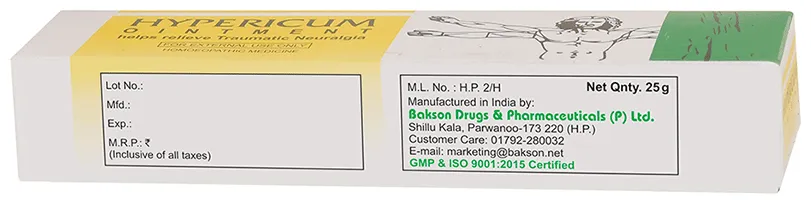 Bakson's Homoeopathy Hypericum Ointment - Image 3