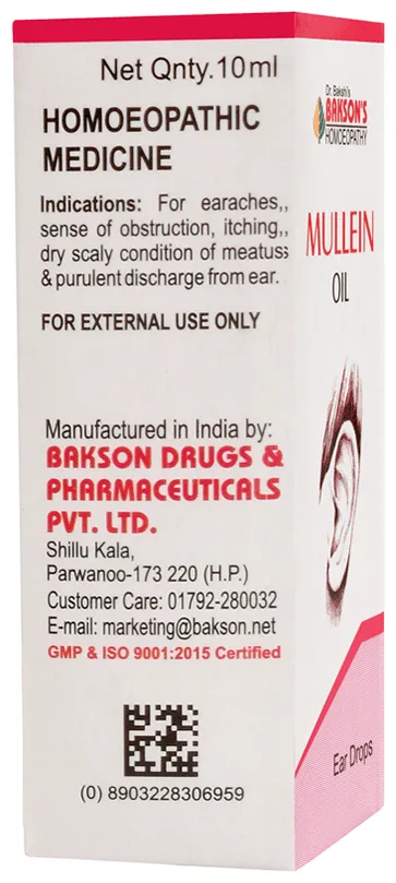 Bakson's Homoeopathy Mullein Oil - Image 3
