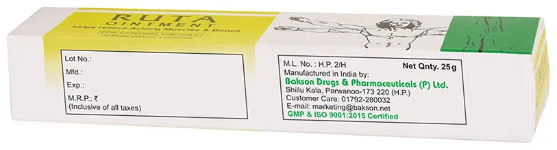 Bakson's Homoeopathy Ruta Ointment - Image 3