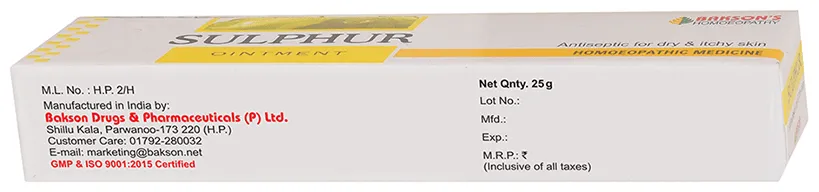 Bakson's Homoeopathy Sulphur Ointment - Image 3