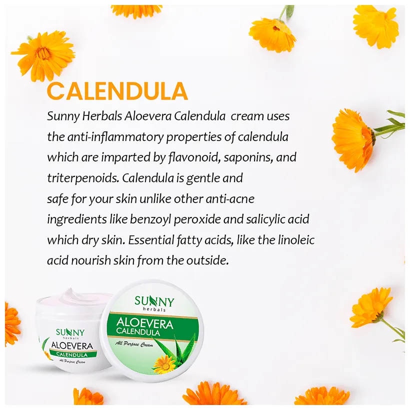 Bakson's Homoeopathy Sunny Herbals Aloevera Calendula All Purpose Cream - Image 3