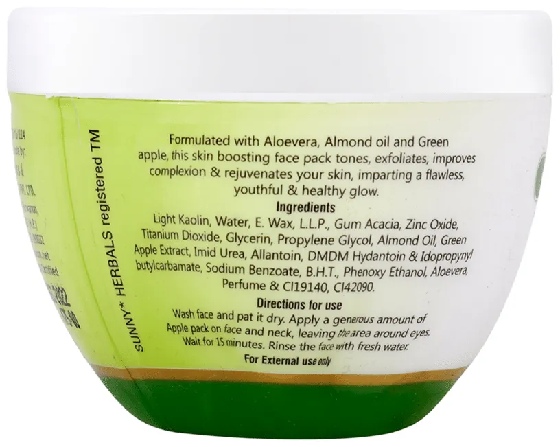 Bakson's Homoeopathy Sunny Herbals Apple Pack with Aloevera Almond Oil & Green Apple - Image 4