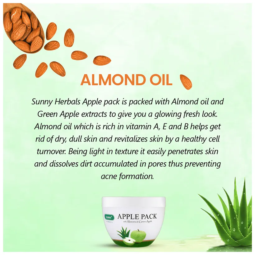 Bakson's Homoeopathy Sunny Herbals Apple Pack with Aloevera Almond Oil & Green Apple - Image 5