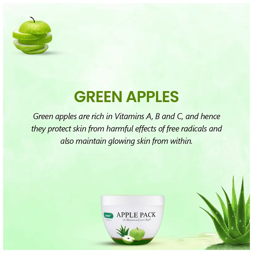 Bakson's Homoeopathy Sunny Herbals Apple Pack with Aloevera Almond Oil & Green Apple - Image 6