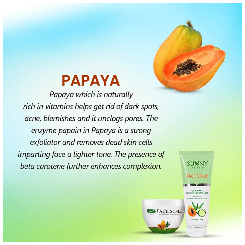 Bakson's Homoeopathy Sunny Herbals Face Scrub with Aloevera, Cucumber & Papaya - Image 5