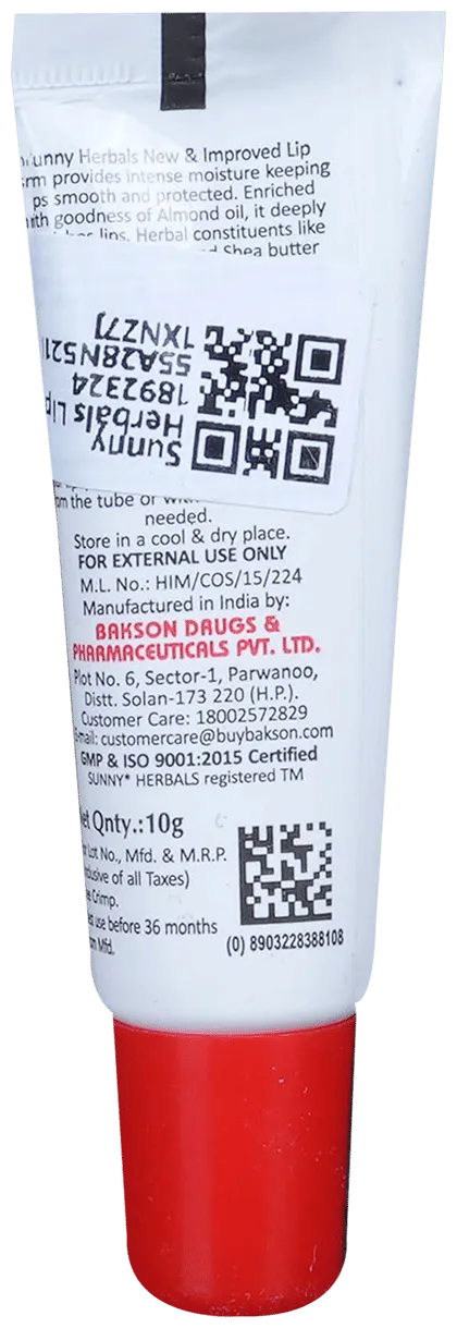 Bakson's Homoeopathy Sunny Herbals Lip Balm - Image 3
